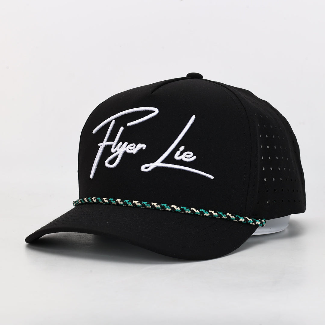 Cursive Logo Rope Hat - Black